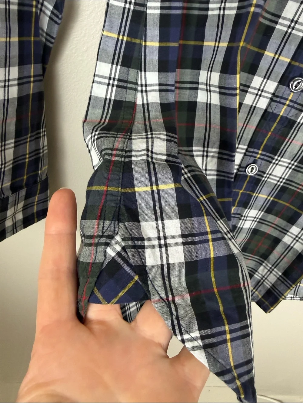 J. CREW Shrunken Boy Shirt in Forest Plaid